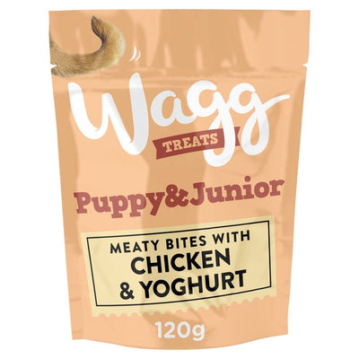 M&S Wagg Puppy & Junior Chicken & Yoghurt Dog Treats 120g- Buy online at McGrocer