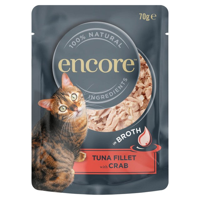Encore cat food with tuna and crab 70g pouch - British product