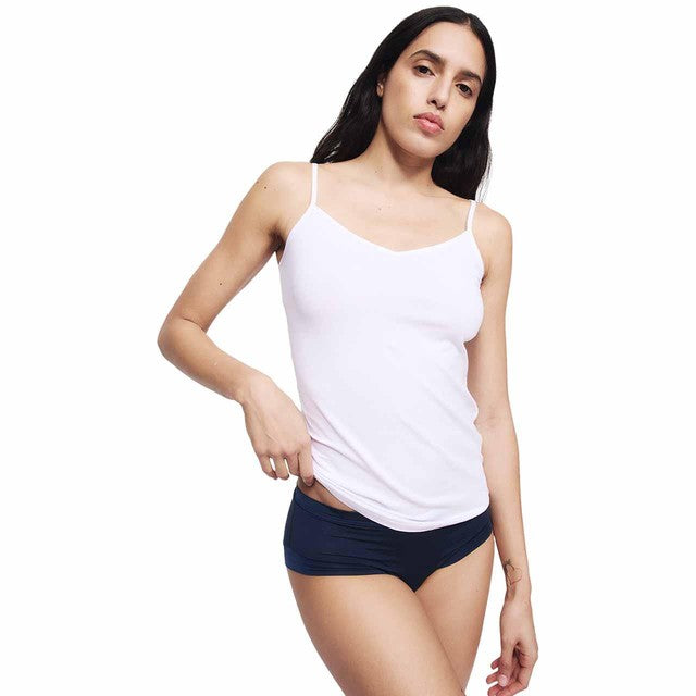 M&S women's cotton strappy vests white size 8 imported from the UK