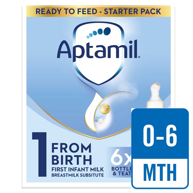 Aptamil infant milk formula ready to feed 6 x 70ml - British product