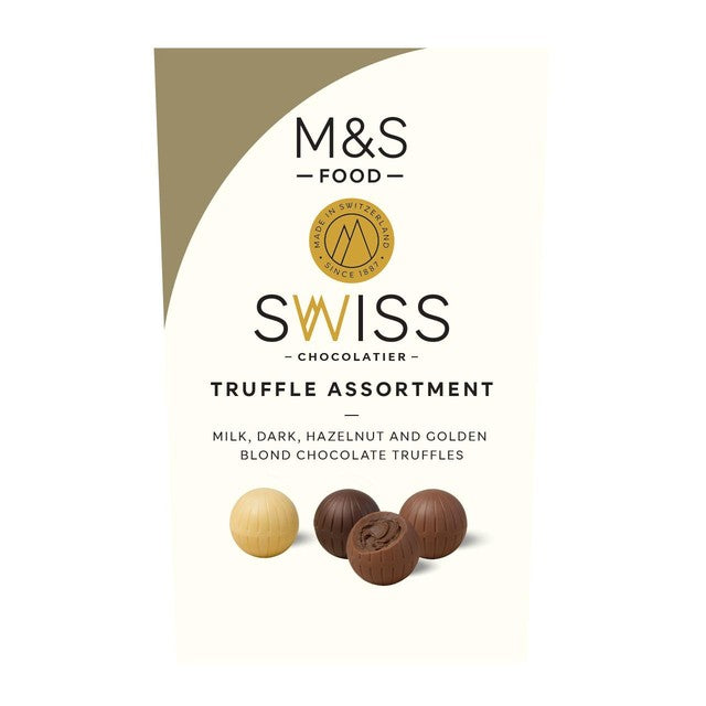 M&S Swiss chocolate truffle assortment 665g, imported from the UK
