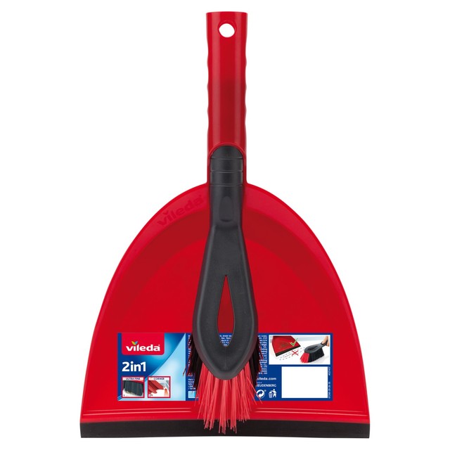 Vileda 2-in-1 dustpan and brush set (British brand)