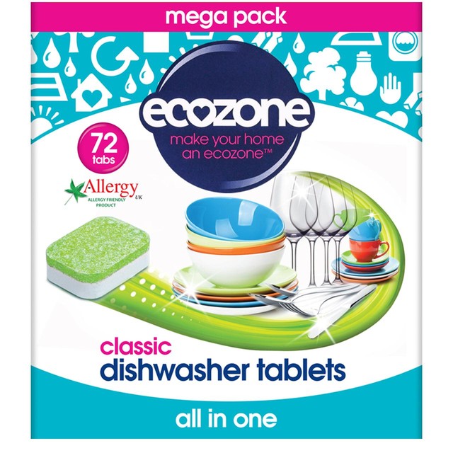 Ecozone Classic Dishwasher Tablets 72 Pack - British product