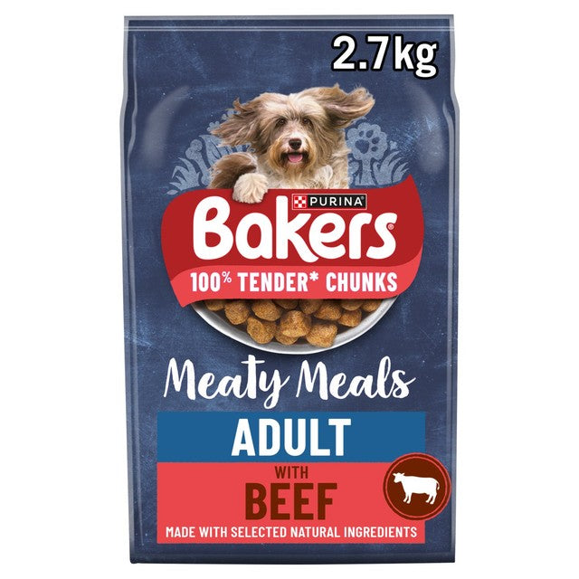 Bakers beef dry dog food 2.7kg - British product