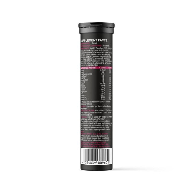 Bio-Synergy electrolyte tablets mixed berry 20 tablets (British brand)