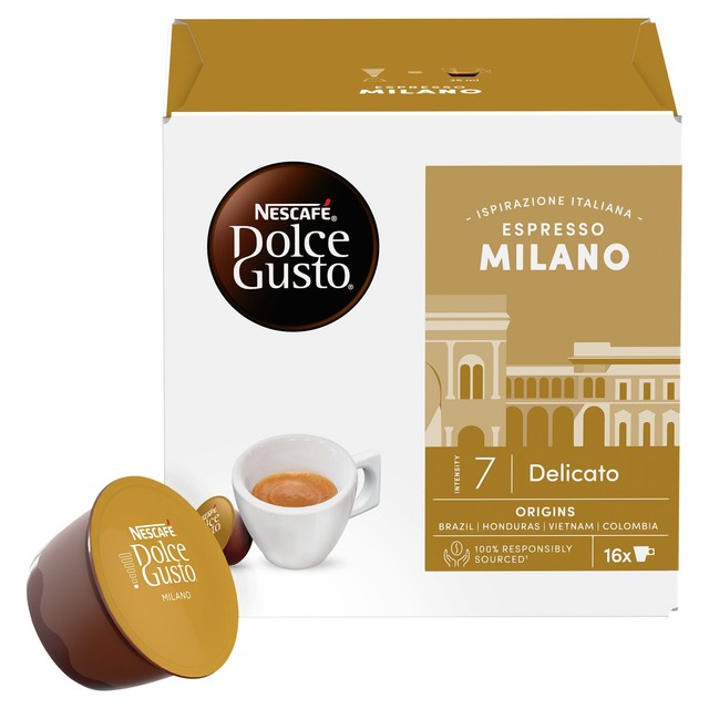 Nescafe Dolce Gusto Milano 16 coffee pods, imported from the UK