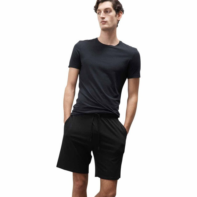 M&S pyjama shorts in black, size L, imported from the UK