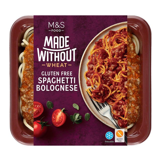 M&S gluten-free spaghetti bolognese 400g, imported from the UK