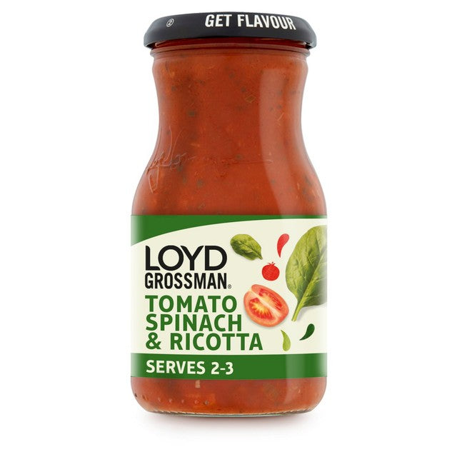 Loyd Grossman tomato spinach and ricotta pasta sauce 350g, UK version