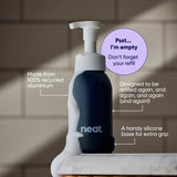 Neat Midnight refillable foaming hand wash bottle - British product