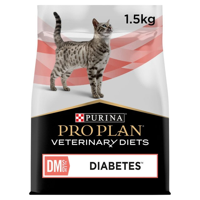 Pro Plan DM Diabetes Management dry cat food, imported from the UK