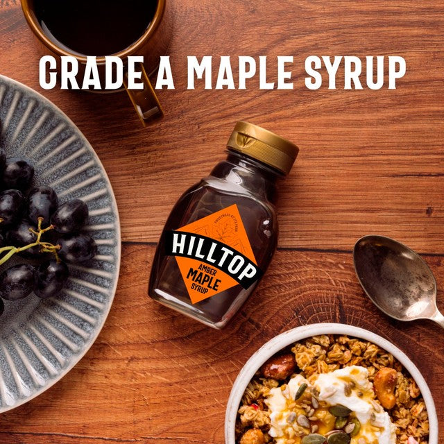 Hilltop Honey amber maple syrup 230g, UK version