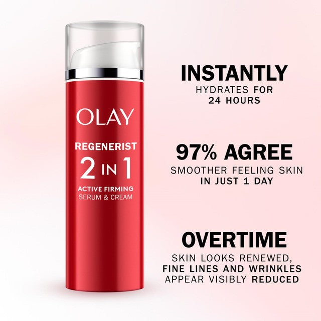 Olay Regenerist 3 Point Lightweight Firming Serum 50ml, imported from the UK