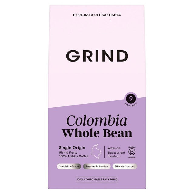 Grind whole bean coffee single-origin Colombia - British brand