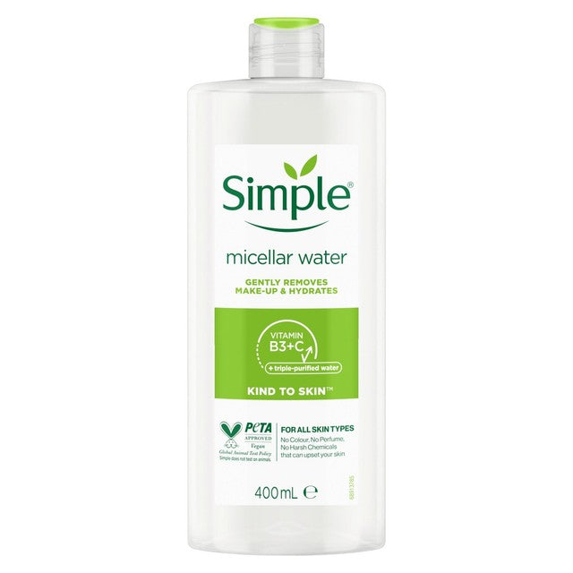 Simple Kind to Skin Micellar Cleansing Water 400ml (British brand)