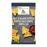 M&S Salt & Black Pepper Popped Red Lentil Tortillas (British brand)