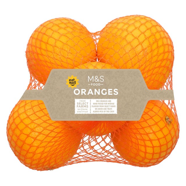 M&S Select Farms Oranges 5 per pack, imported from the UK