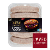M&S posh dogs pork sausages 540g, imported from the UK