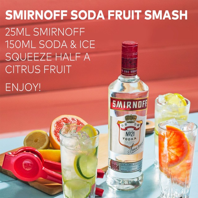 Smirnoff Red Label vodka 70cl bottle - British product