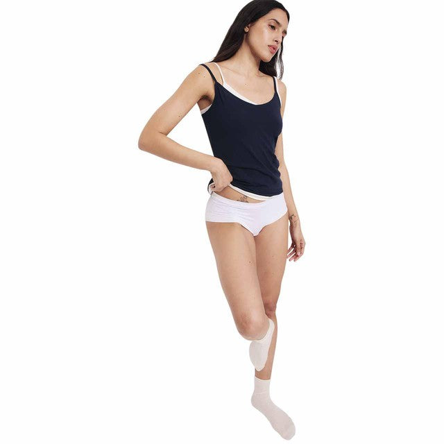M&S cotton-rich strappy vests in navy, size 16, imported from the UK
