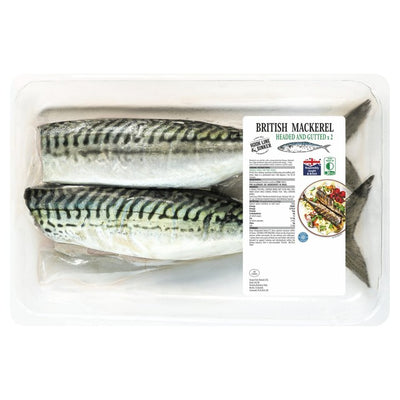 Hook, Line and Sinker Kopf- und ausgenommene Makrele Frischfisch 300g