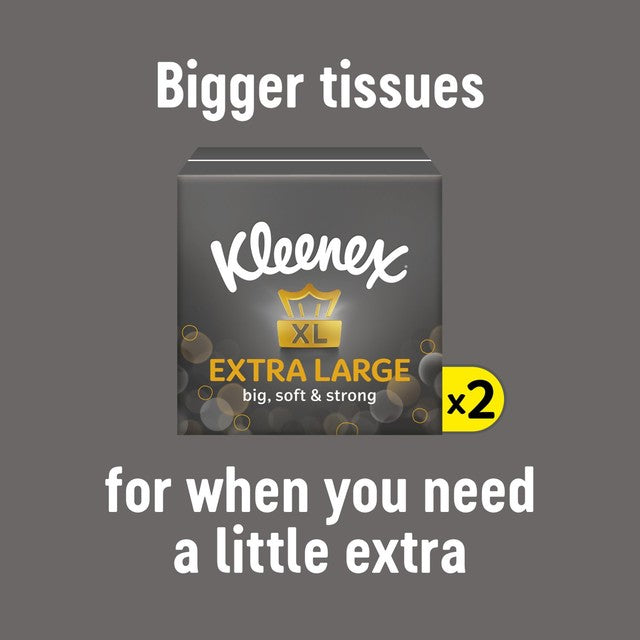 Kleenex extra large tissues compact twin pack 44 sheets per box, UK version