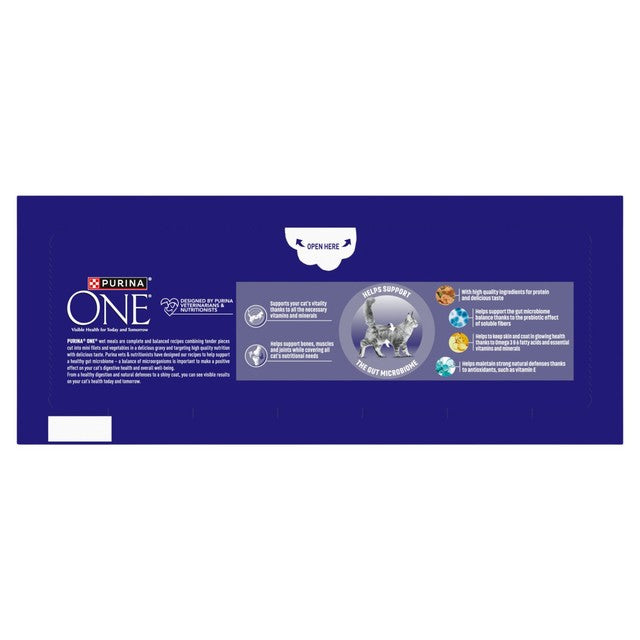Purina One mini fillets cat food multipack 40x85g, imported from the UK