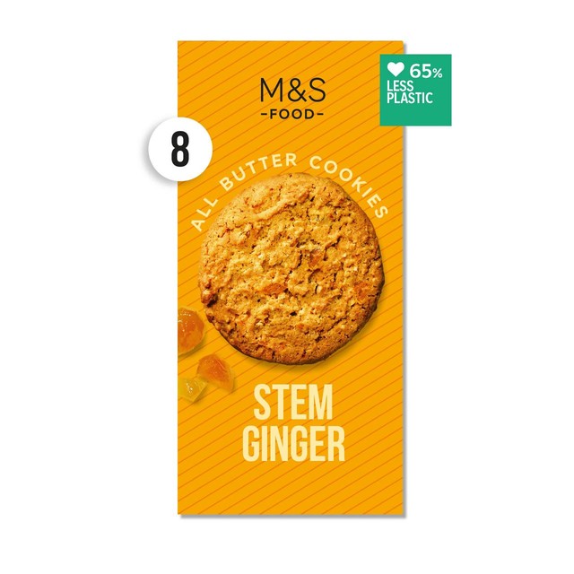 M&S All Butter Stem Ginger Cookies 200g, imported from the UK