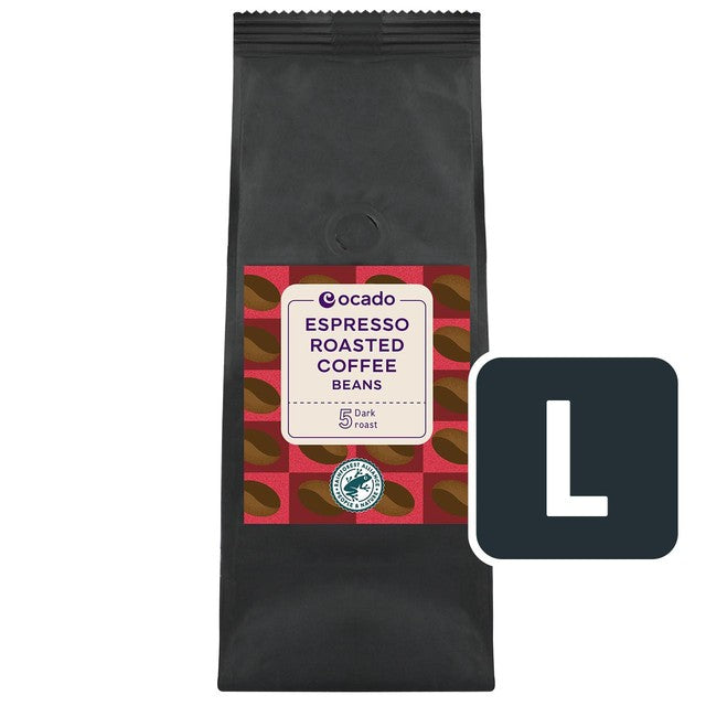Ocado espresso roasted coffee beans 1kg, imported from the UK