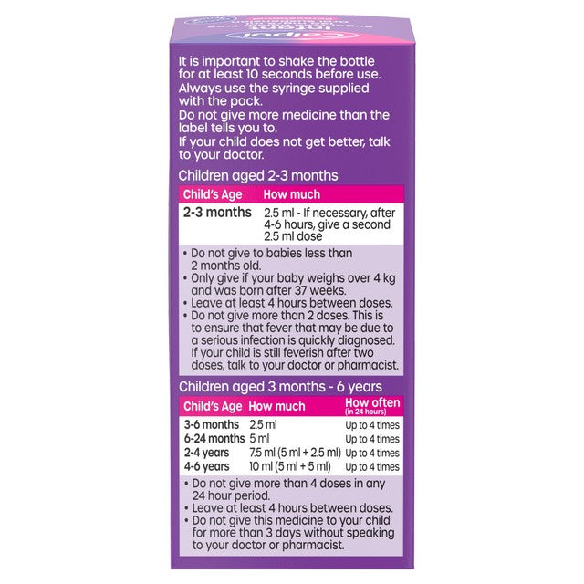 Calpol Infant Strawberry Suspension 100ml - British product
