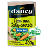 D'aucy canned peas and carrots 400g - British product