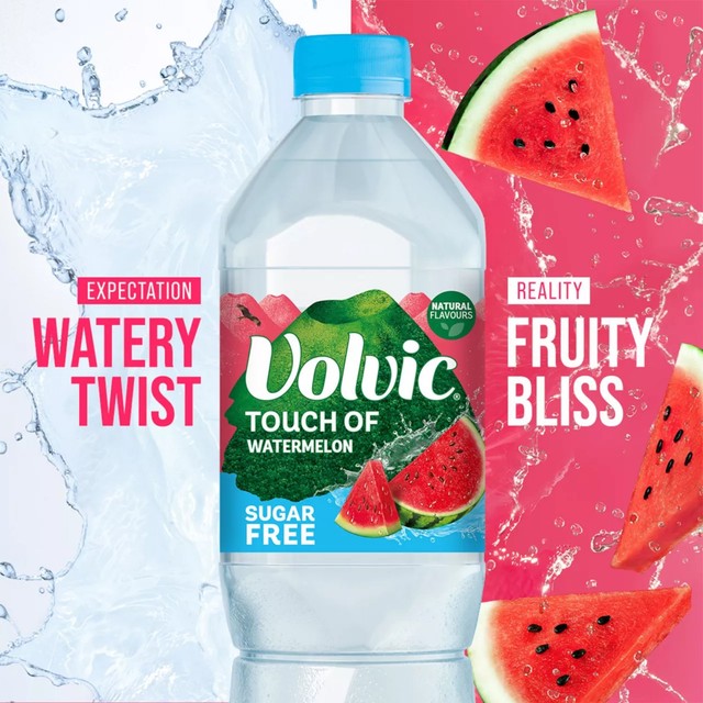 Volvic watermelon sugar free flavoured water 1.5L (British brand)