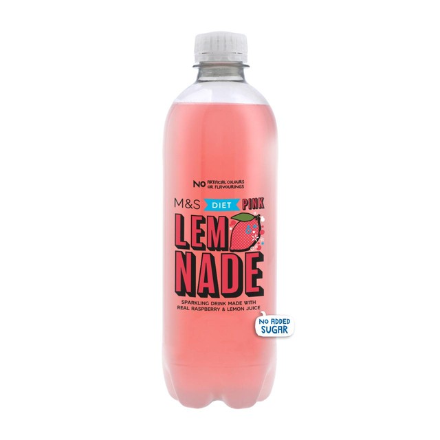 M&S Diet Pink Lemonade 500ml, imported from the UK