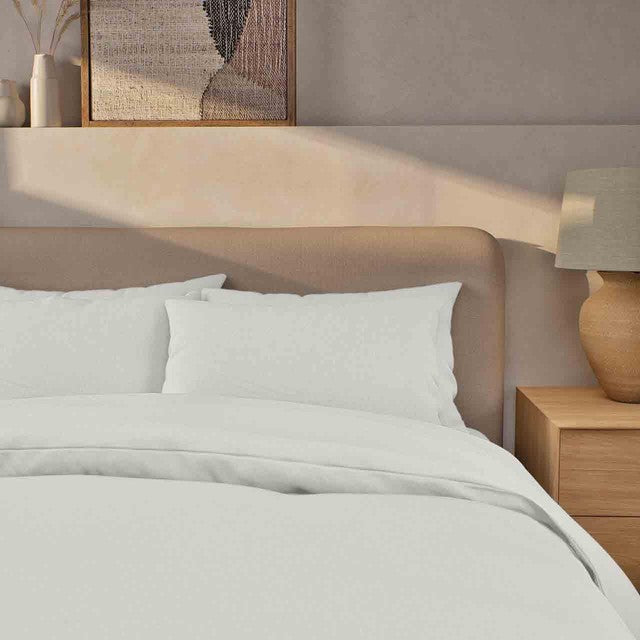 M&S pure brushed cotton bedding set double white - British product