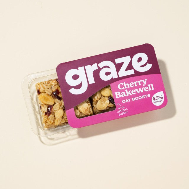 Graze Cherry Bakewell flapjack 50g, UK version