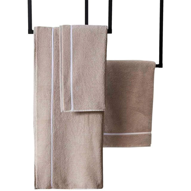 M&S Baretta Stitch Hand Towel Taupe, imported from the UK