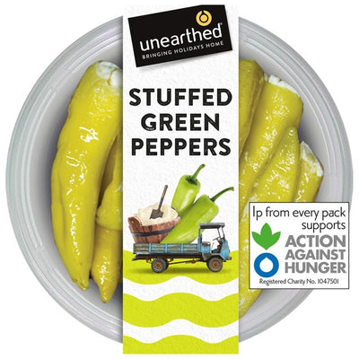 Unearthed Gefüllte grüne Paprika Süß-scharfe Frischkäsefüllung Vorspeise 150g