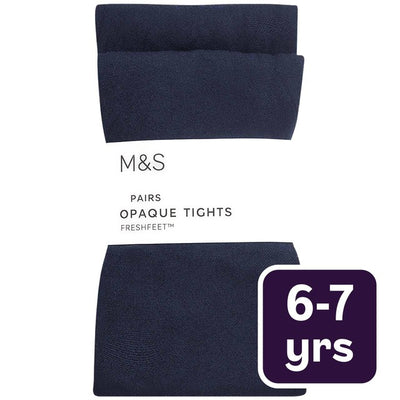 M&S M&S Girls 60 Denier School Tights Navy 6-7 Years- Buy online at McGrocer