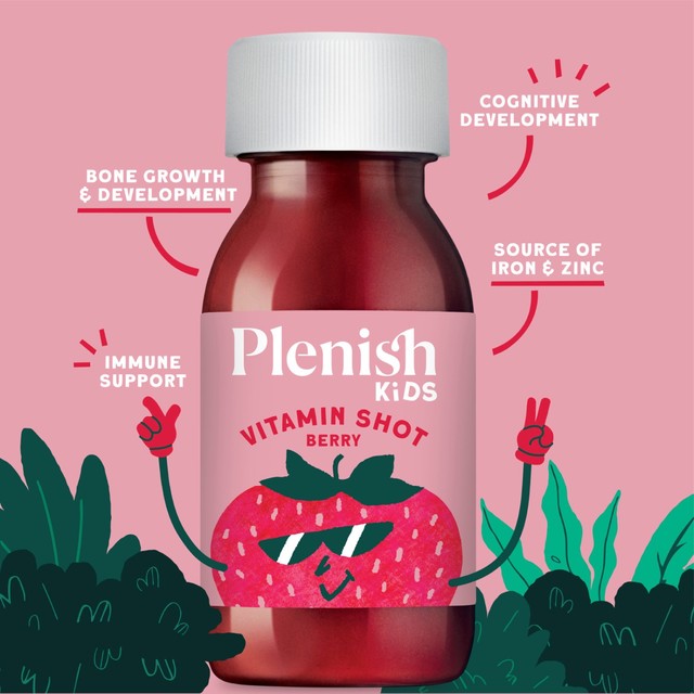 PLENISH Kids Strawberry Shot 60ml, imported from the UK