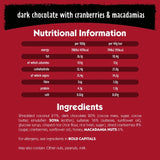 Eat Natural dark chocolate cranberries macadamias snack bar 3x40g - British product