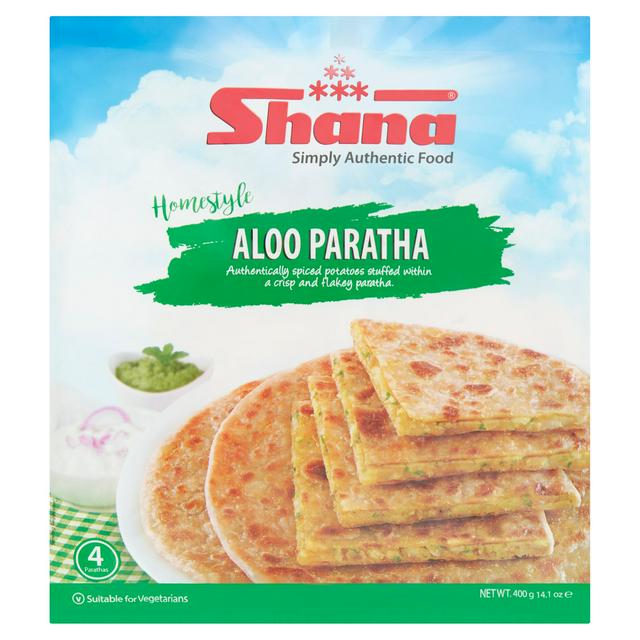 Shana Homestyle Aloo gefüllte Paratha Stücke x4 400g