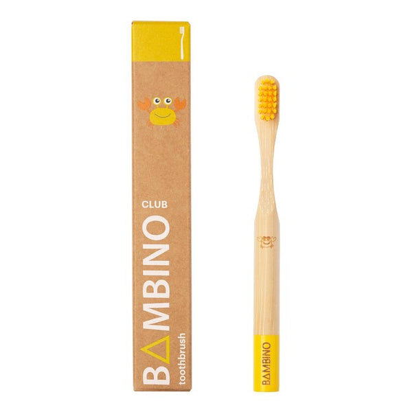 Bambino Bamboo Club Yellow Kids Manual Toothbrush
