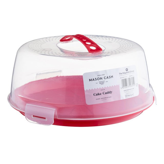 Mason Cash Cake Caddy Clear Lid 24cm, imported from the UK