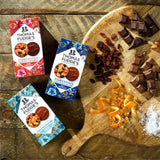 Thomas Fudge's milk chocolate florentines with almonds and fruits 114g (British brand)