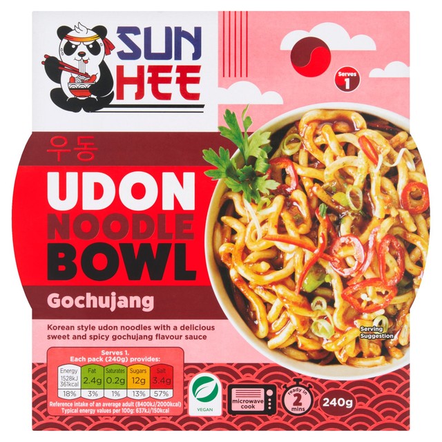 Sun Hee Gochujang Udon Noodle Bowl 240g (British brand)
