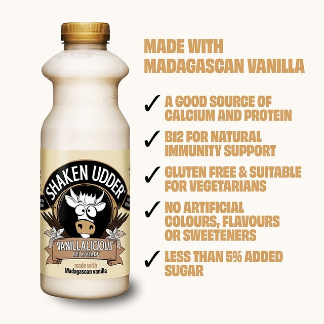 Shaken Udder Vanillalicious vanilla milkshake 750ml - British product