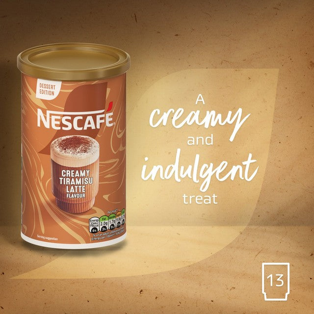Nescafe Latte Tiramisu frothy coffee powder 260g, imported from the UK