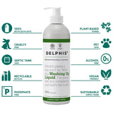 Delphis Eco plant-based washing up liquid 500ml - British product