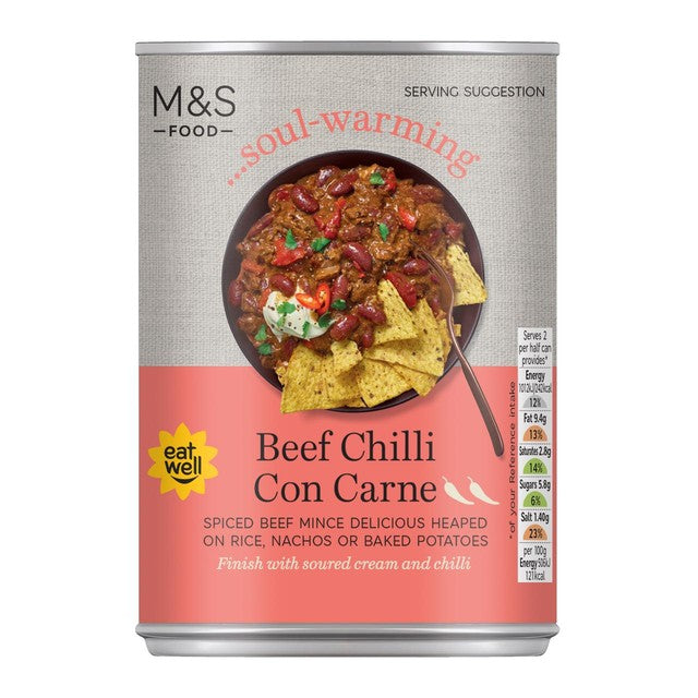 M&S Chilli Con Carne 400g, imported from the UK