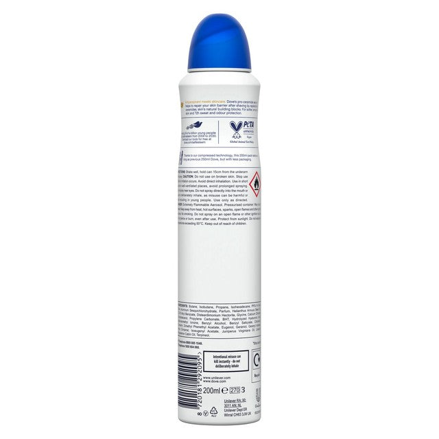 Dove Original Antiperspirant Deodorant Spray 200ml - British product